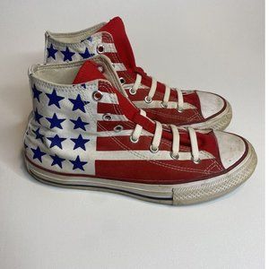 Converse Stars and Stripes Hi Top Shoes, Youth/Kids Size 4